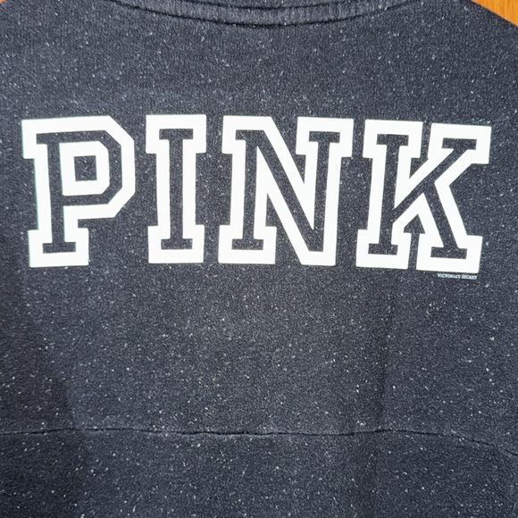 2/$20 PINK Victoria's Secret  Black and White Zip-Up Sweater - Picture 6 of 6